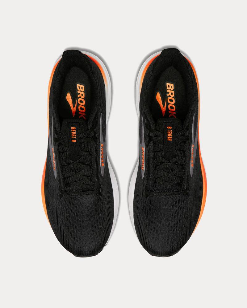Brooks Running Revel 8 Black / Excalibur / Orange Running Shoes - 2