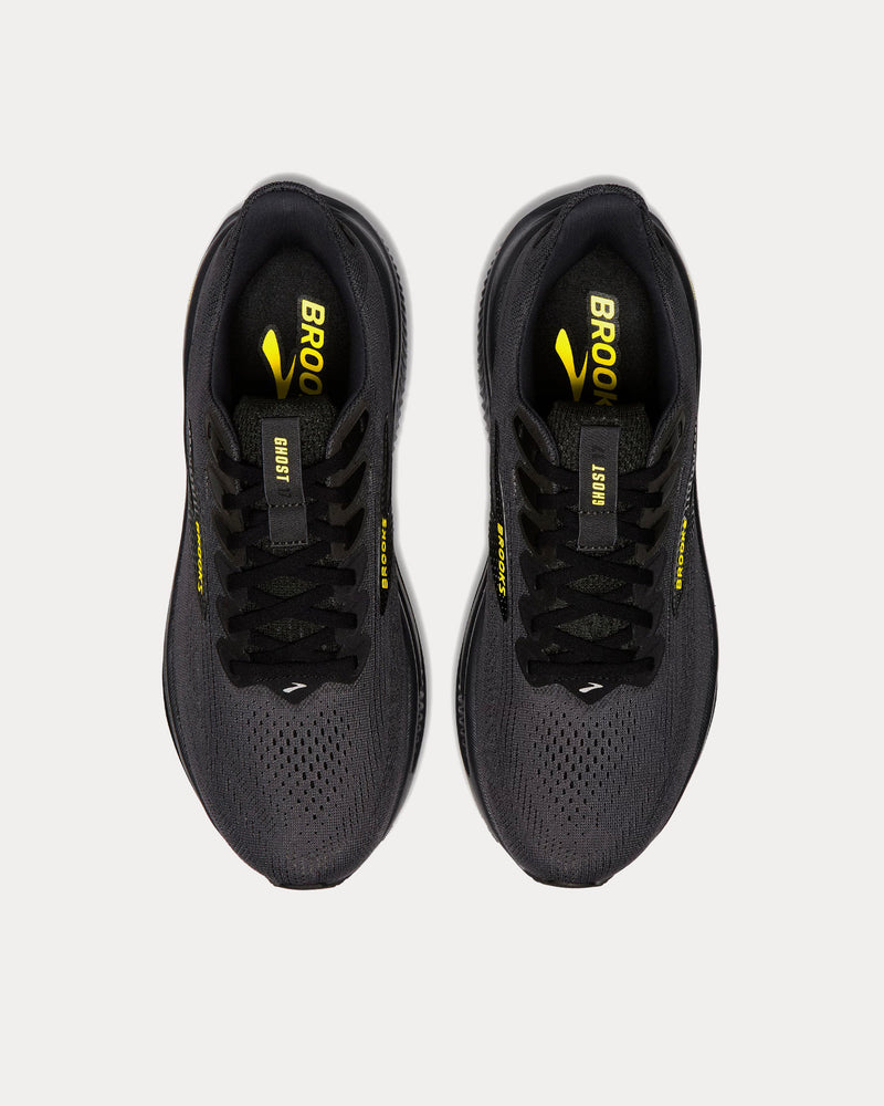 Brooks Running Ghost 17 Ebony / Black / Yellow Running Shoes - 2