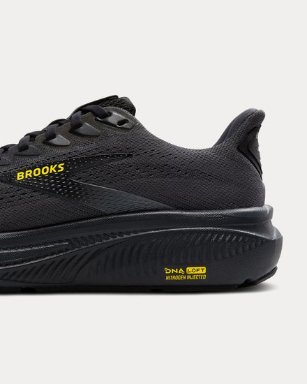 Brooks Running Ghost 17 Ebony / Black / Yellow Running Shoes - 5