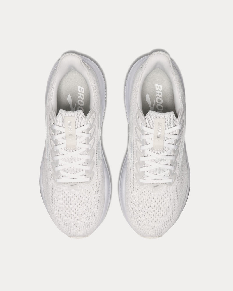 Brooks Running Ghost 17 White / White / Grey Running Shoes - 2