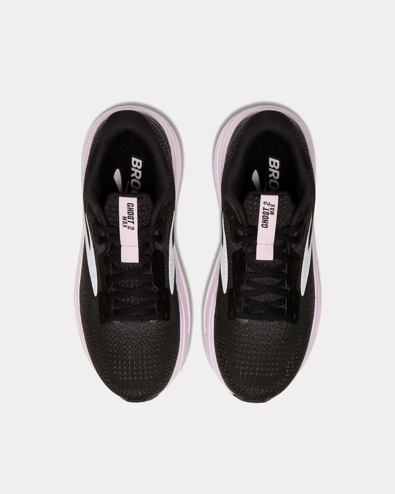 Brooks Running Ghost Max 2 Black / White / Orchid Ice Running Shoes - 2