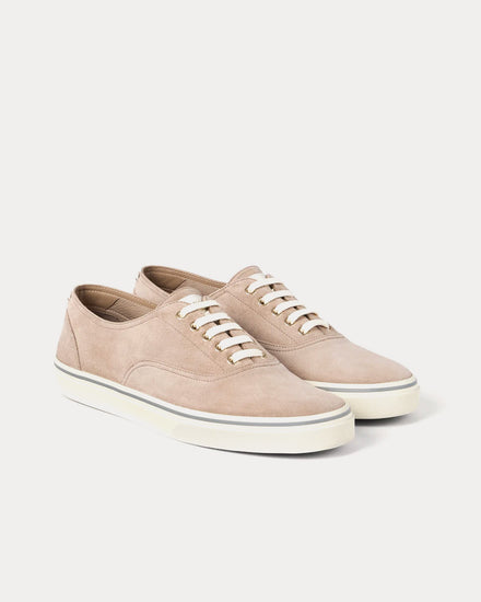Brunello Cucinelli Reversed Calfskin Beige Low Top Sneakers - 2