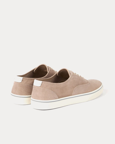 Brunello Cucinelli Reversed Calfskin Beige Low Top Sneakers - 3