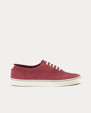 Brunello Cucinelli Reversed Calfskin Red Low Top Sneakers