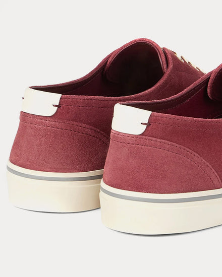 Brunello Cucinelli Reversed Calfskin Red Low Top Sneakers - 5
