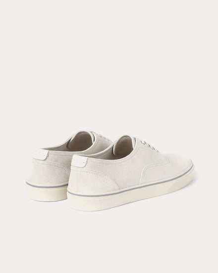 Brunello Cucinelli Reversed Calfskin White Low Top Sneakers - 3
