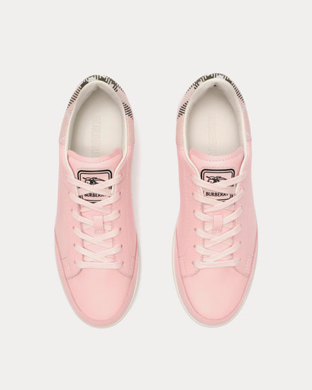 Burberry Set Leather Baby Pink / Mallow Pink Low Top Sneakers - 2