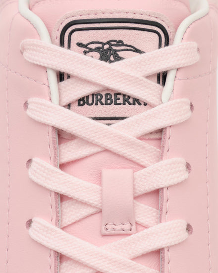Burberry Set Leather Baby Pink / Mallow Pink Low Top Sneakers - 6