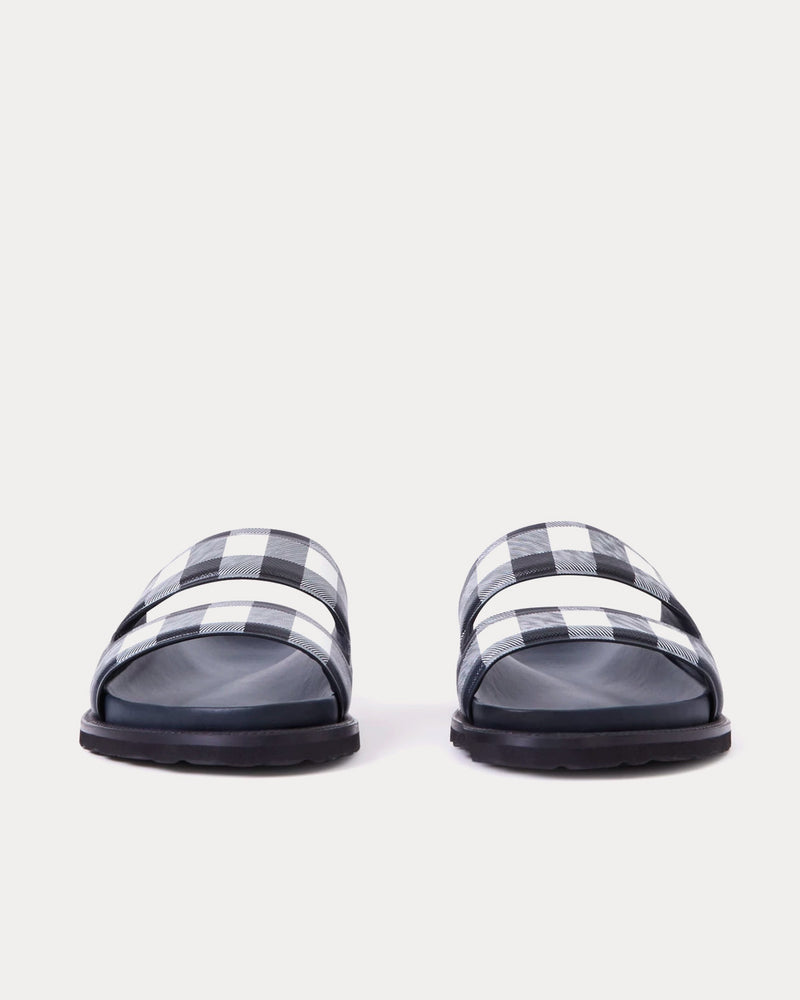 Burberry Check Dark Charcoal Blue Slides - 2