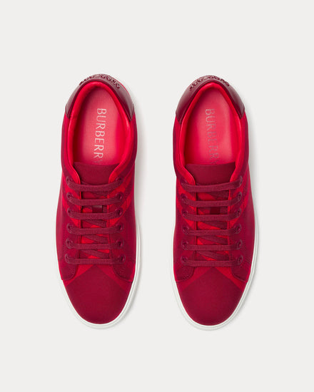 Burberry Check Cotton Ripple Low Top Sneakers - 2