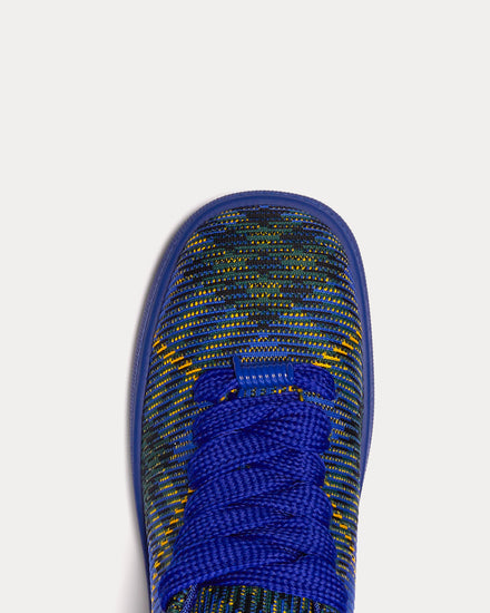 Burberry Box Check Knit Bright Navy Low Top Sneakers - 5