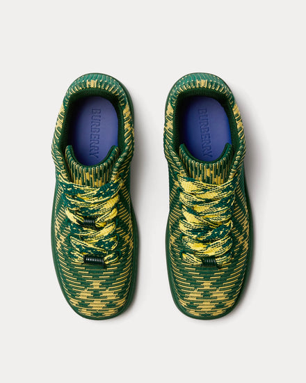 Burberry Men's Box Check Knit Primrose Low Top Sneakers