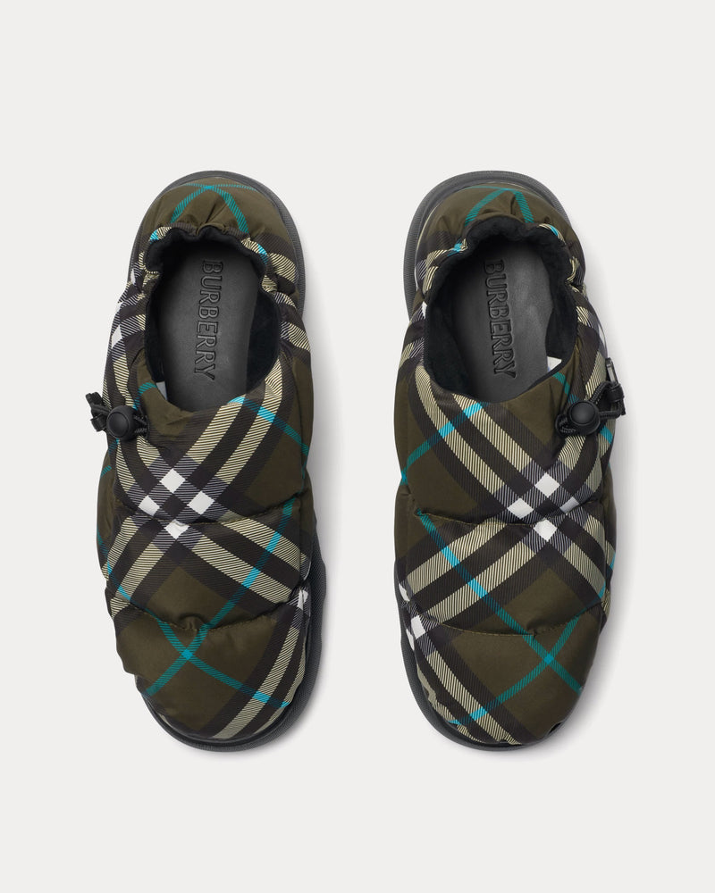 Burberry Men's Check Pillow Nylon Blend Snug Mules