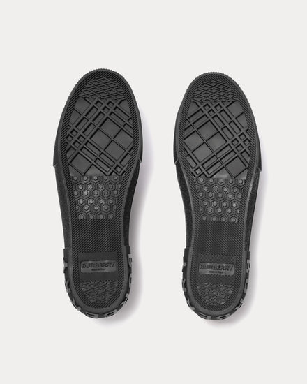 Burberry Check Nylon Blend Iron Grey Low Top Sneakers - 4