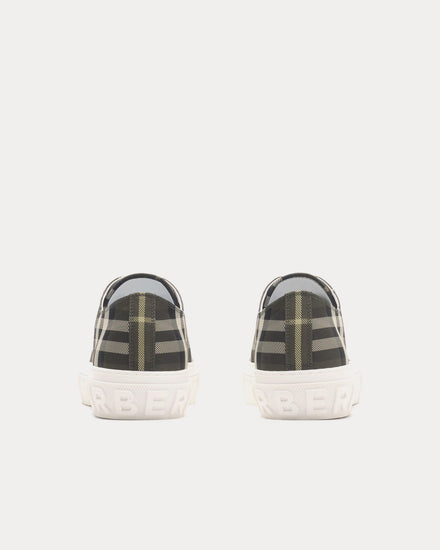 Burberry Check Nylon Blend Thicket Brown Low Top Sneakers - 3