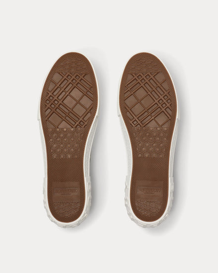 Burberry Check Nylon Blend Thicket Brown Low Top Sneakers - 4