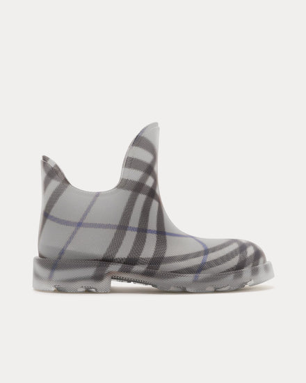 Burberry Check Rubber Marsh Lichen Low Boots - 1