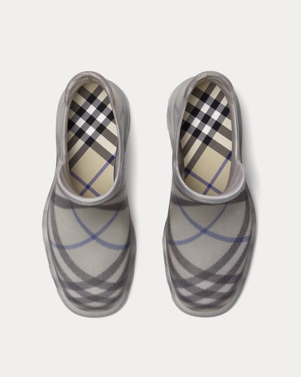 Burberry Check Rubber Marsh Lichen Low Boots - 2