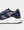Check, Suede & Leather Navy Blue Low Top Sneakers