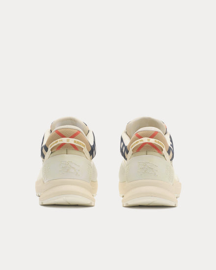 Burberry Discover Check & Mesh Tundra Beige / Sand Beige Low Top Sneakers - 3