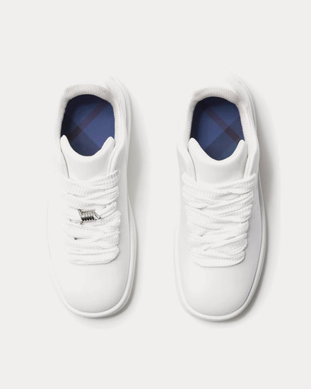 Burberry Box Leather White Low Top Sneakers - 2