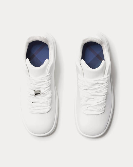 Burberry Box Leather White Low Top Sneakers - 2