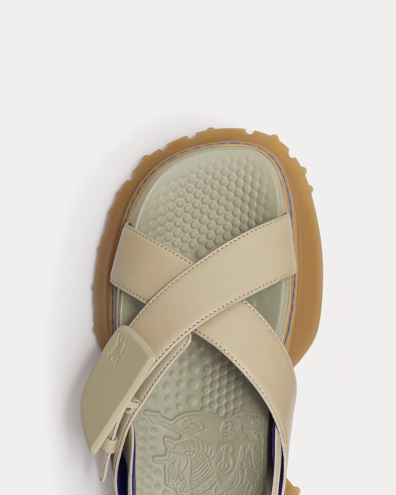 Burberry - Pebble Leather Field Sandals
