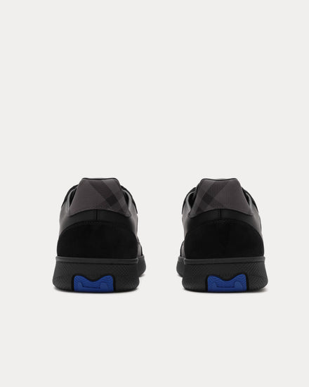 Burberry Check Terrace Leather Black / Lead Grey Low Top Sneakers - 4