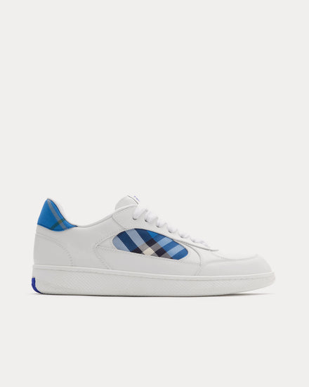 Burberry Check Terrace Leather White / Hyacinth Low Top Sneakers - 1