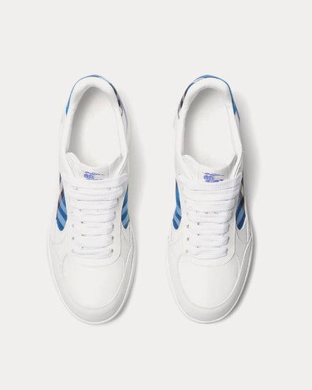 Burberry Check Terrace Leather White / Hyacinth Low Top Sneakers - 2