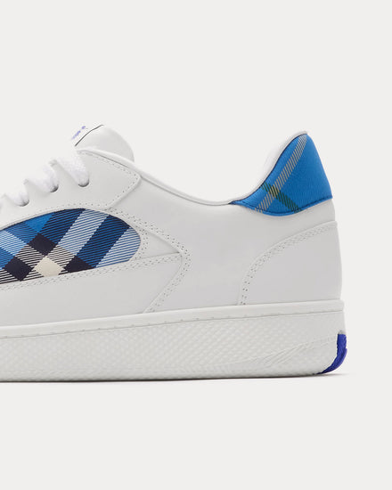 Burberry Check Terrace Leather White / Hyacinth Low Top Sneakers - 5
