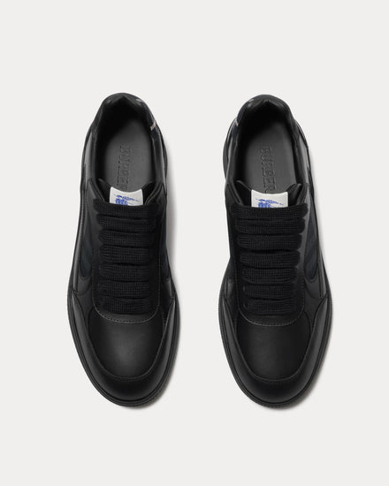 Burberry Check Terrace Leather Black / Storm Blue Low Top Sneakers - 2