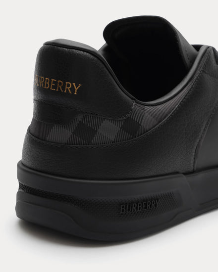 Burberry Harrow Leather & Nylon Anthracite Black / Iron Grey Low Top Sneakers - 6