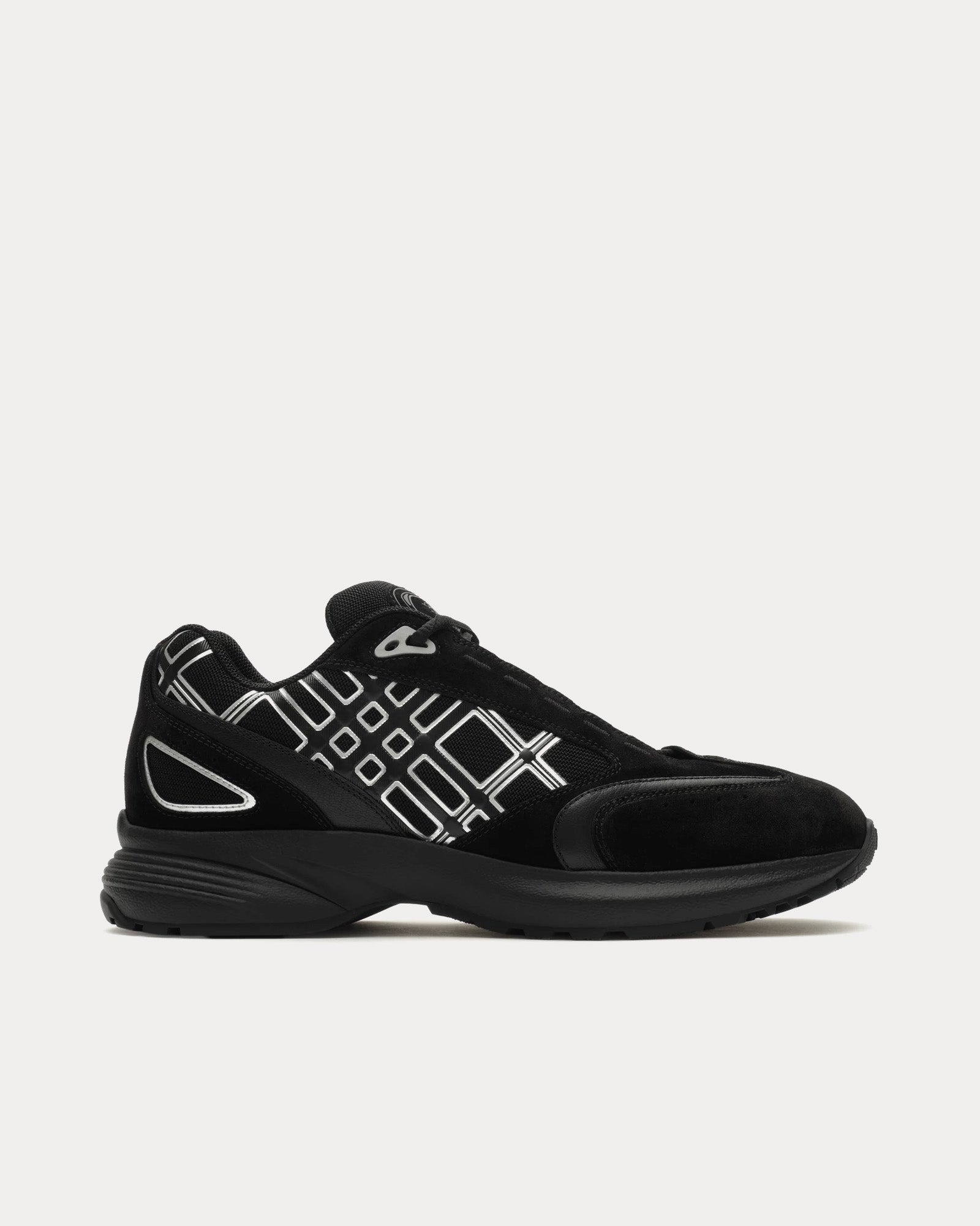 Burberry Men's Eclipse Nylon, Suede & Leather Black Low Top Sneakers