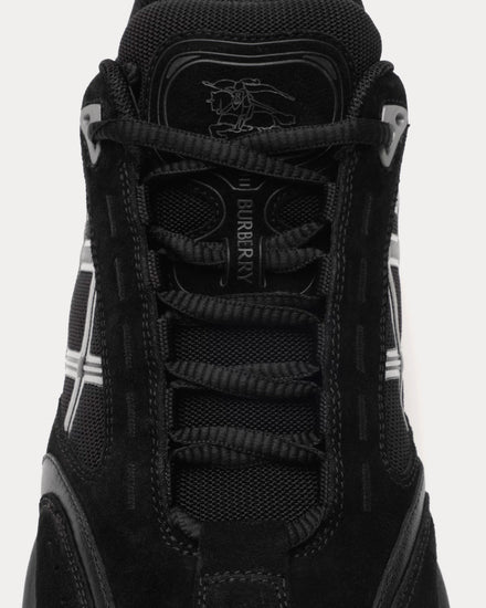 Burberry Eclipse Nylon, Suede & Leather Black Low Top Sneakers - 6
