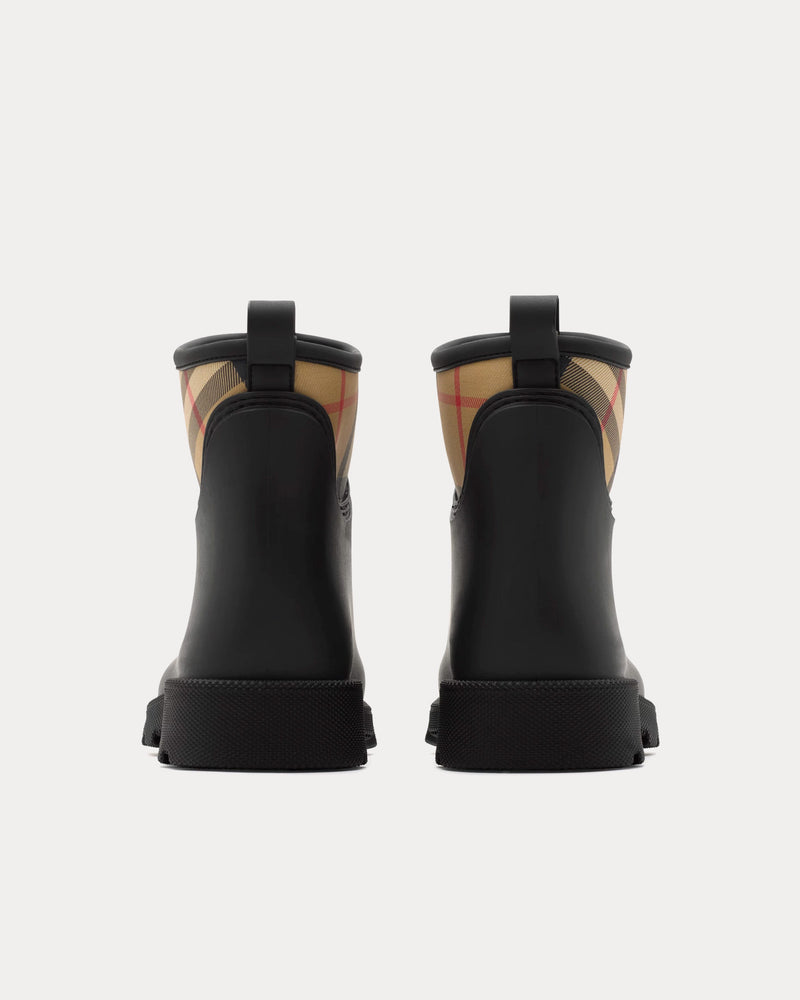 Burberry Rubber Marsh Stamp Black Low Boots - 3