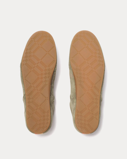 Burberry Knight Runner Suede Airforce Green / Tawny Beige Low Top Sneakers - 4