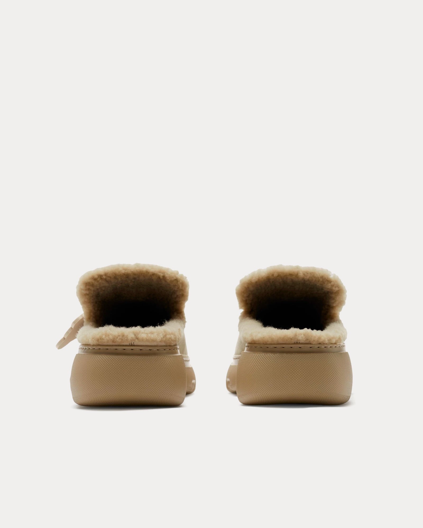 Burberry - Stony Suede & Shearling Clay Mules