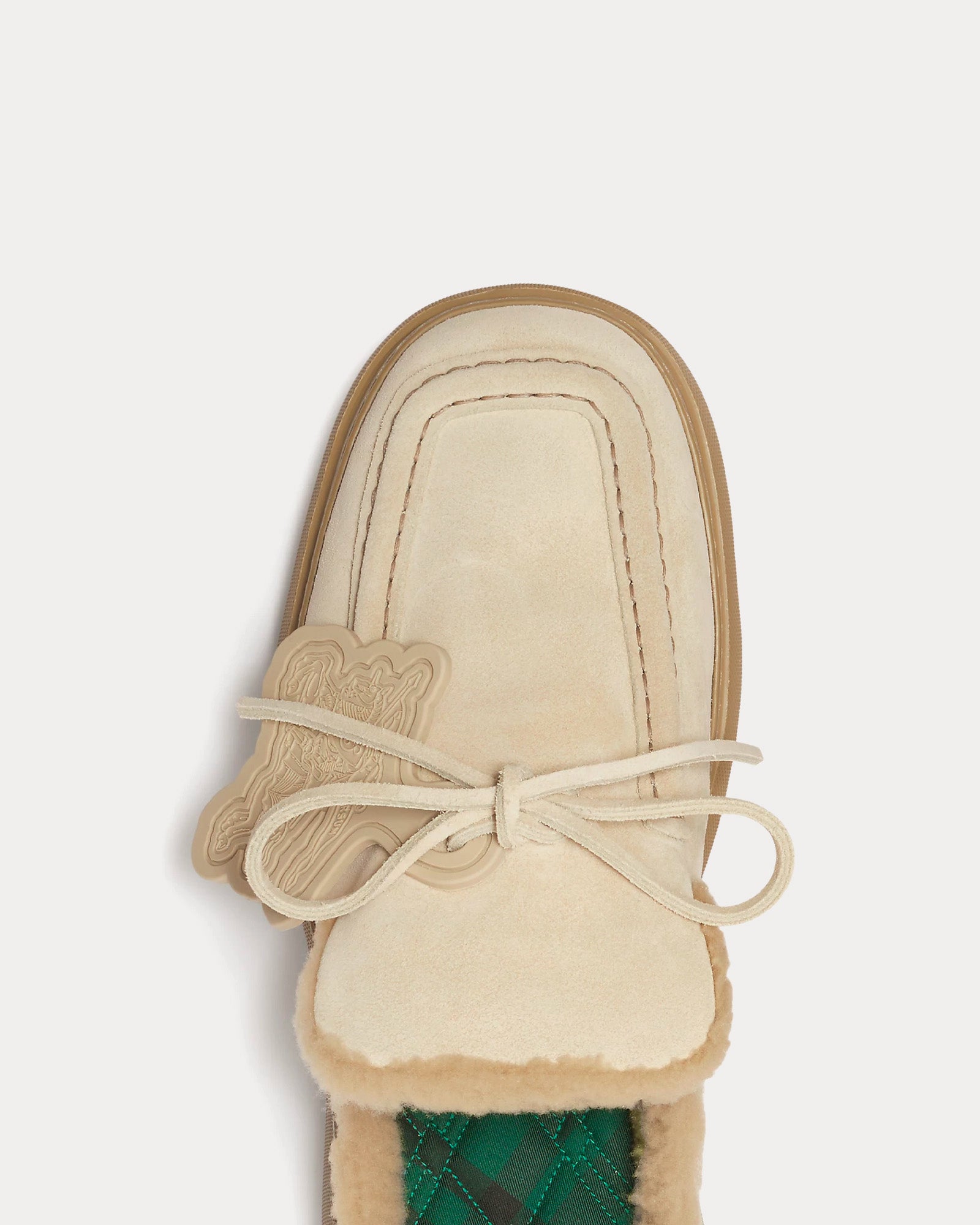 Burberry - Stony Suede & Shearling Clay Mules