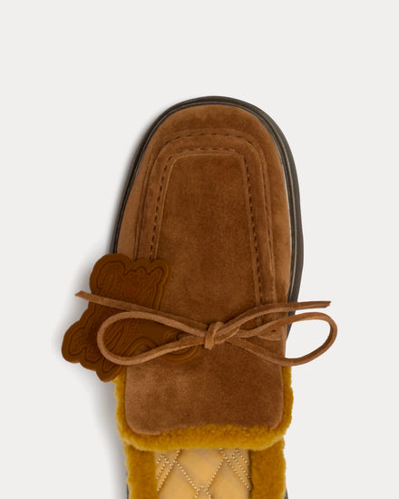Burberry Men's Stony Suede & Shearling Wood Mules