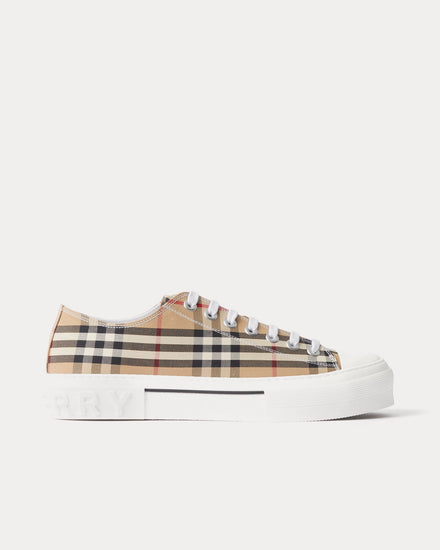 Burberry Check Archive Beige Low Top Sneakers - 1
