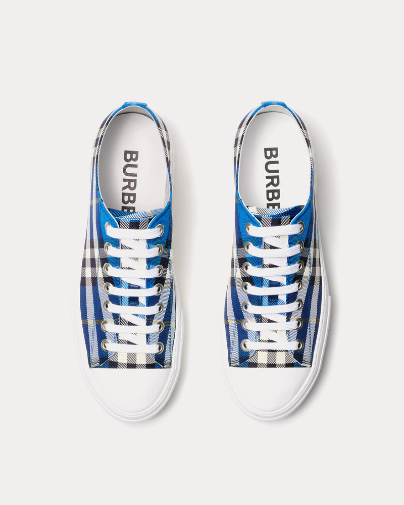 Burberry Check Nylon Hyacinth Low Top Sneakers - 2