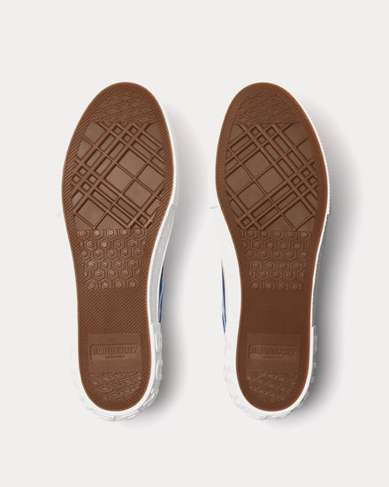 Burberry Check Nylon Hyacinth Low Top Sneakers - 4