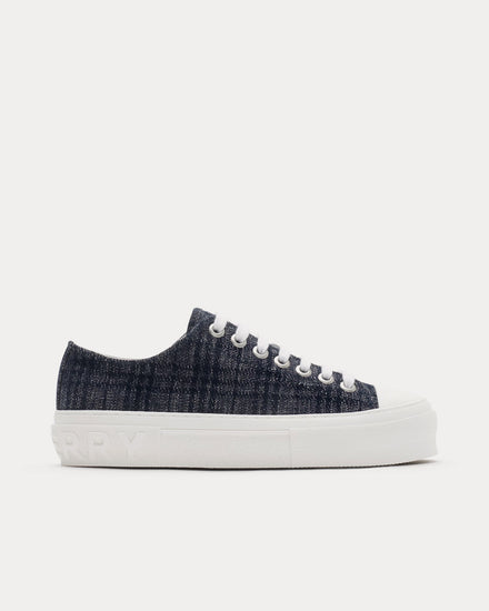 Burberry Check Indigo Low Top Sneakers - 1