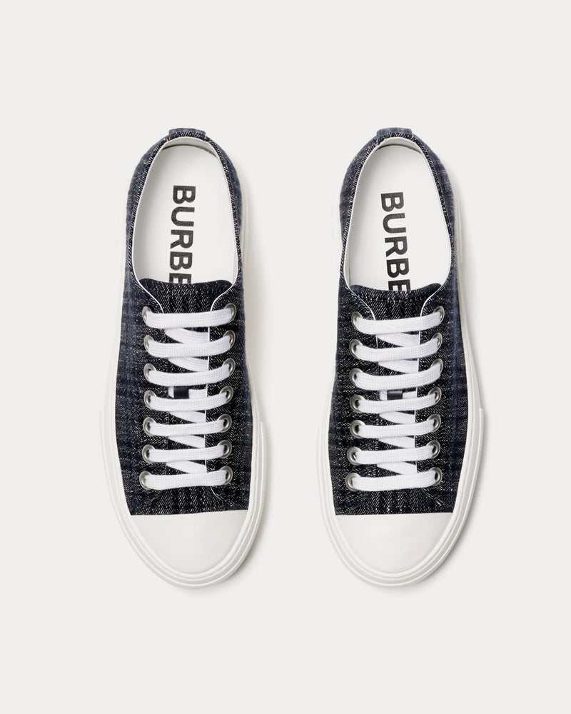 Burberry Check Indigo Low Top Sneakers - 2