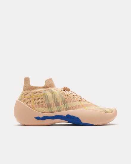 Burberry Women's Check Neptune Knit Teacup Low Top Sneakers