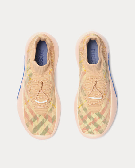 Burberry Check Neptune Knit Teacup Low Top Sneakers - 2