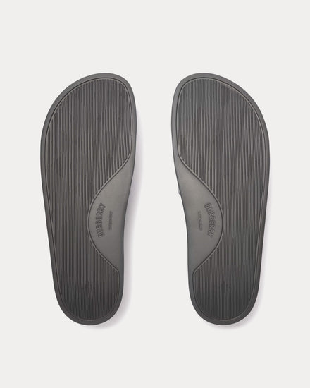 Burberry Check Lead Grey Slides - 5