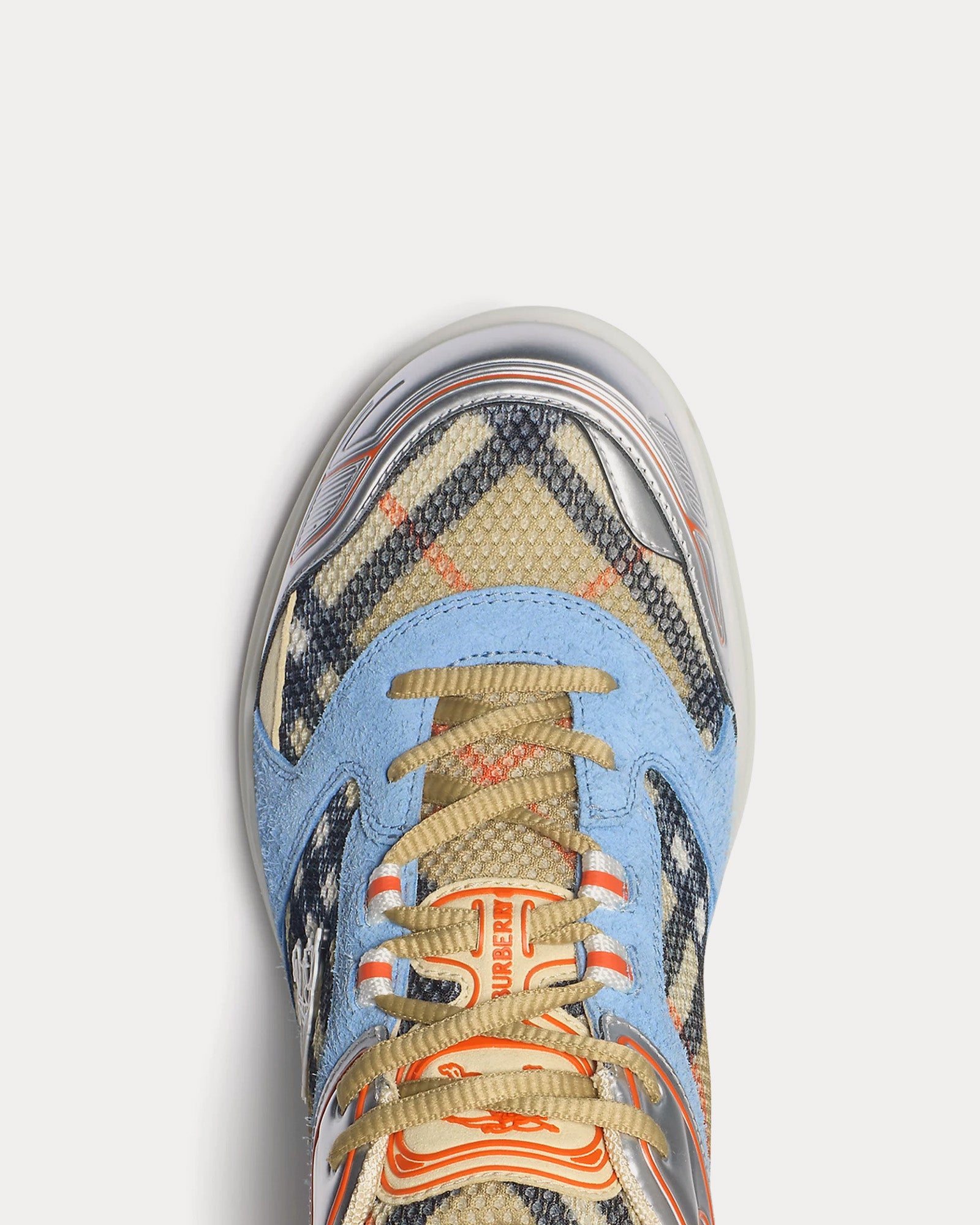 Burberry Women's Check Matrix Sport Sand Low Top Sneakers