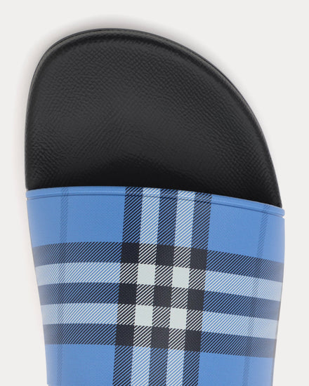 Burberry Check Cornflower Blue Slides - 6